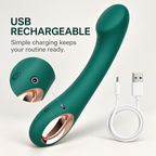 USB rechargeable curved G-spot vibrator