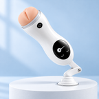 White Vibrating Suction-Mount Male Masturbator — gallery:01