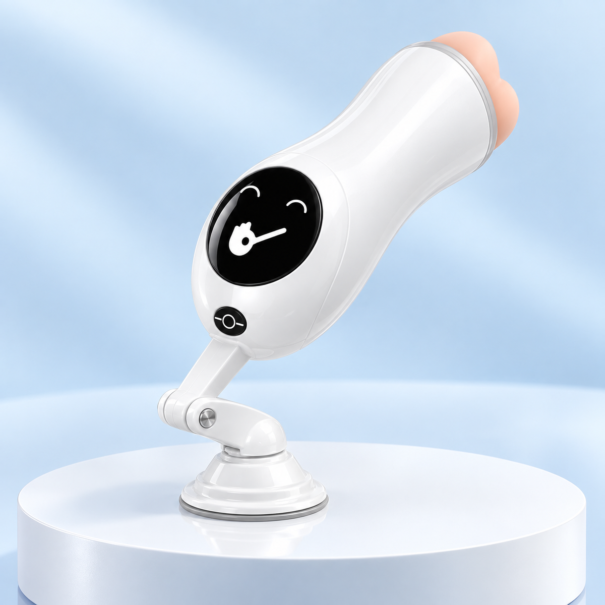 White Vibrating Suction-Mount Male Masturbator — gallery:03
