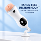 White Vibrating Suction-Mount Male Masturbator — gallery:04