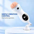 White Vibrating Suction-Mount Male Masturbator — gallery:06