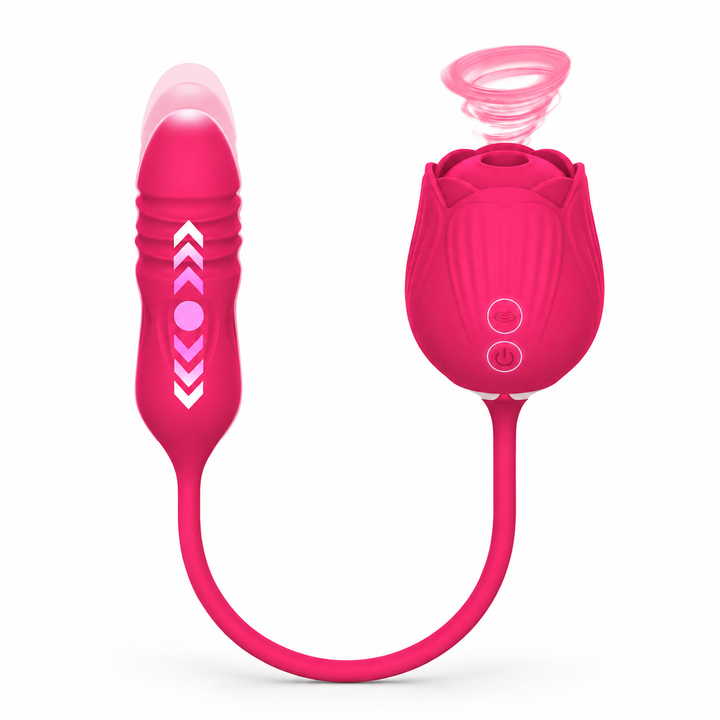 Gen 2 Dual-Head Rose Suction Stimulator front product view