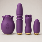 Four-Piece Rose Vibration Kit rear-angle view