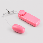 Compact Pink Single Egg Vibrator side-angle view