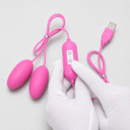 USB-Powered Pink Dual Egg Vibrator key functions overview