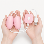USB Dual Egg Vibrator with Pattern Options front product view