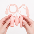 USB-Powered Triple-Head Licking Vibrator front product view
