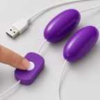 USB Dual Egg Vibrator with Licking Sleeve key functions overview