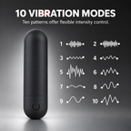 10-Mode Mini Bullet Anal Vibrator key functions overview