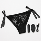 Wireless Remote Lace Panty Vibrator side-angle view