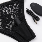 Wireless Remote Lace Panty Vibrator rear-angle view