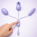 USB-Powered Triple Egg Vibrator key functions overview