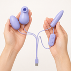 USB-Powered Triple Egg Vibrator front product view