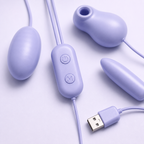 USB-Powered Triple Egg Vibrator charging and control details