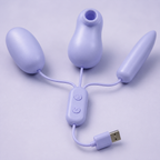 USB-Powered Triple Egg Vibrator rear-angle view