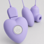 USB-Powered Triple Egg Suction Vibrator charging and control details