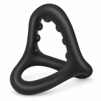 Flexible Textured Triple-Loop Cock Ring front product view