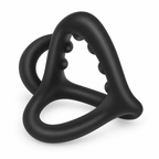 Flexible Textured Triple-Loop Cock Ring rear-angle view