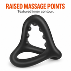 Flexible Textured Triple-Loop Cock Ring key functions overview