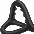 Flexible Textured Triple-Loop Cock Ring design and structural details