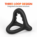 Flexible Textured Triple-Loop Cock Ring charging and control details