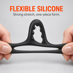 Flexible Textured Triple-Loop Cock Ring additional feature overview