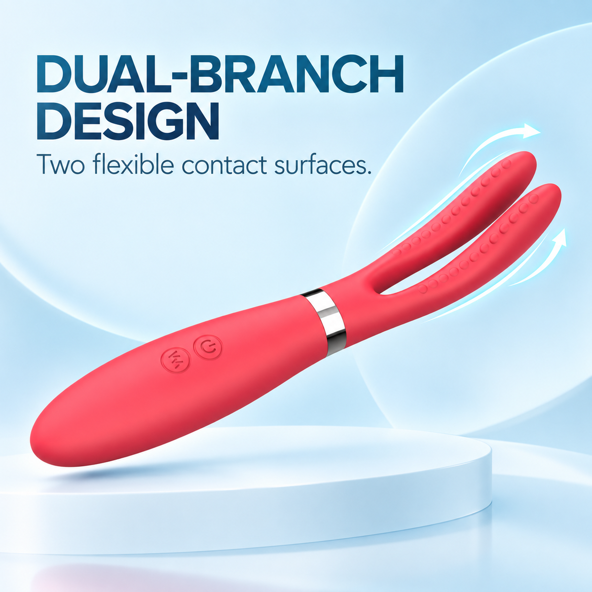 Red Silicone Vibrating Nipple Clip Wand — gallery:04
