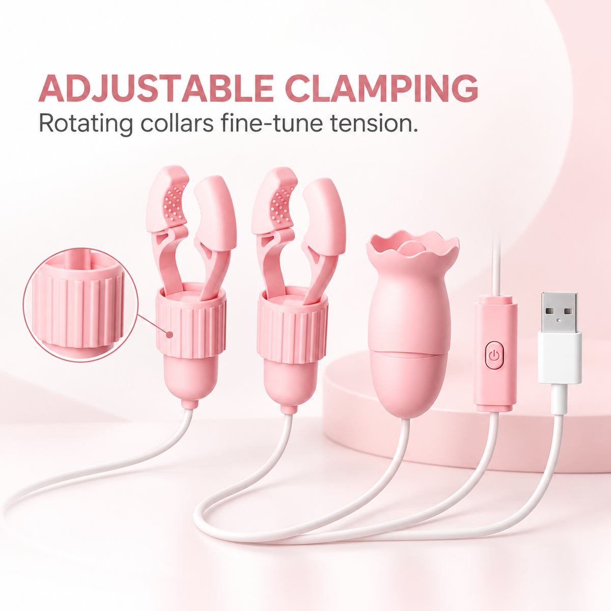 Pink USB Suction Nipple Clip Set — gallery:04