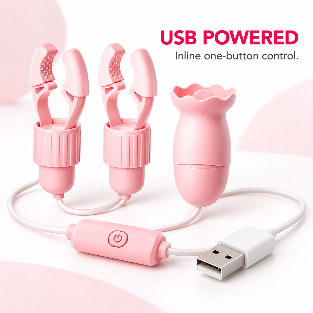 Pink USB Suction Nipple Clip Set — gallery:06