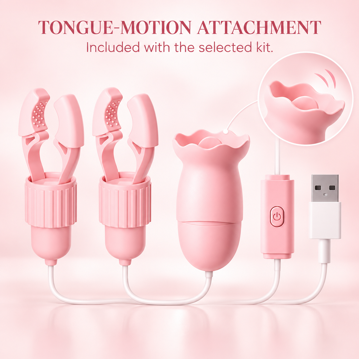 Pink USB Suction Nipple Clip Set — gallery:07