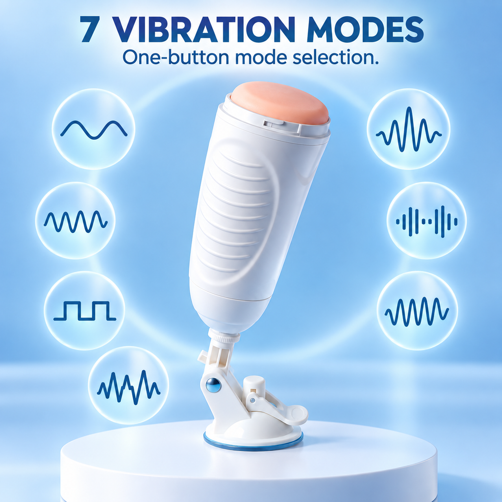 White Automatic Thrusting and Vibrating Masturbator — gallery:07