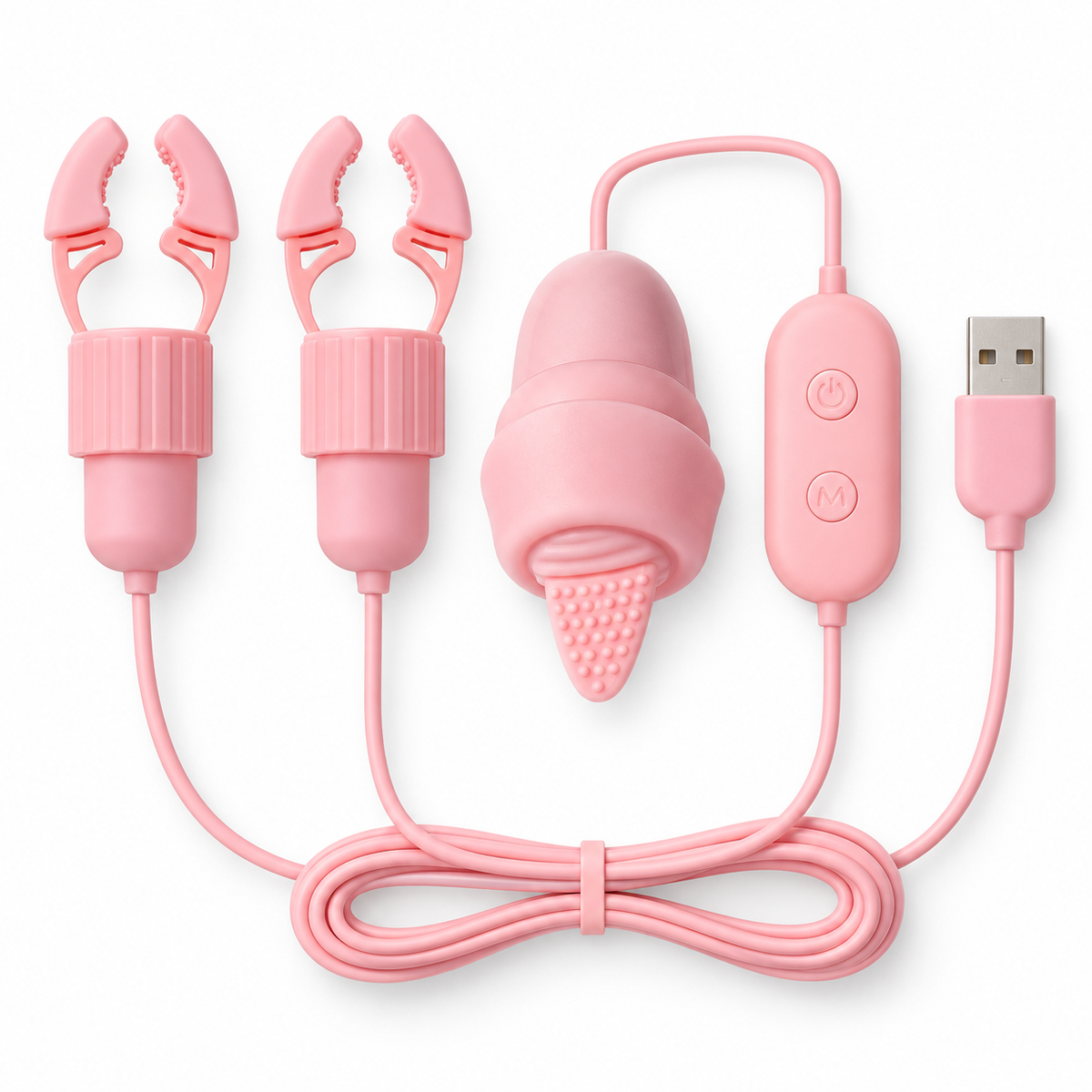 Pink USB Vibrating Nipple Clip Set — gallery:03