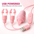 Pink USB Vibrating Nipple Clip Set — gallery:06