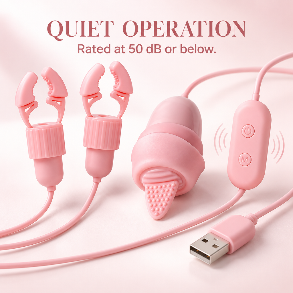 Pink USB Vibrating Nipple Clip Set — gallery:07