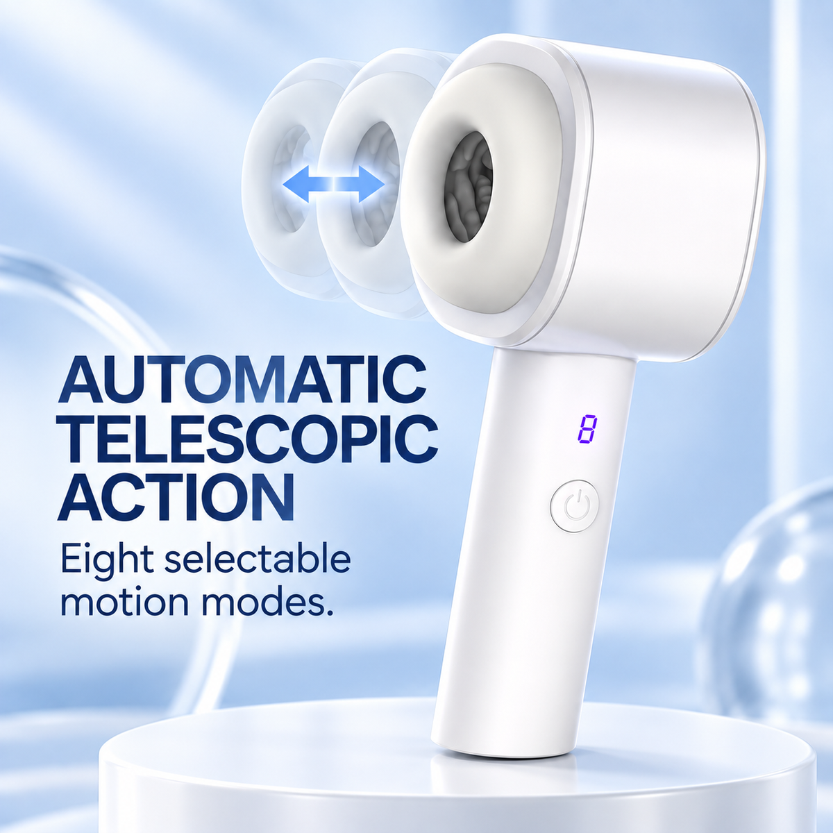 M60 White Automatic Thrusting Suction Masturbator — gallery:04