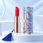 10-Mode Blue Brocade Lipstick Vibrator — gallery:01