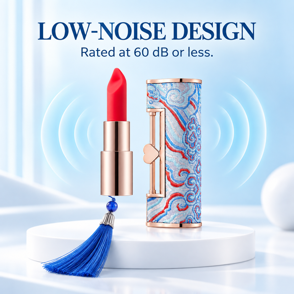 10-Mode Blue Brocade Lipstick Vibrator — gallery:07