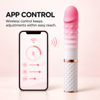 App-controlled mini thrusting vibrator