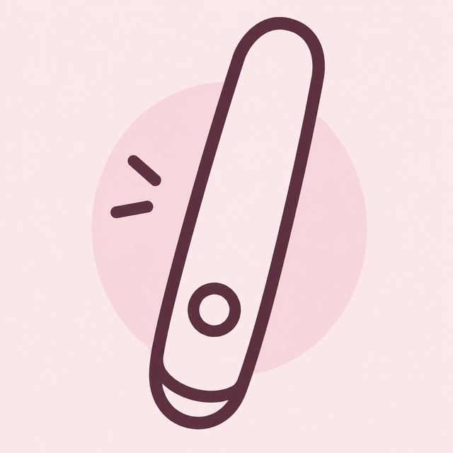 Minimal line drawing of a beginner-friendly vibrator