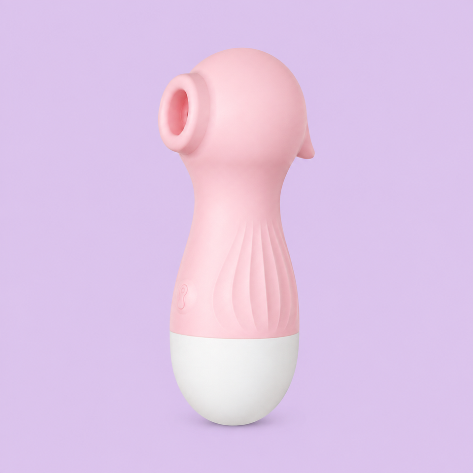 Rechargeable seahorse licking vibrator