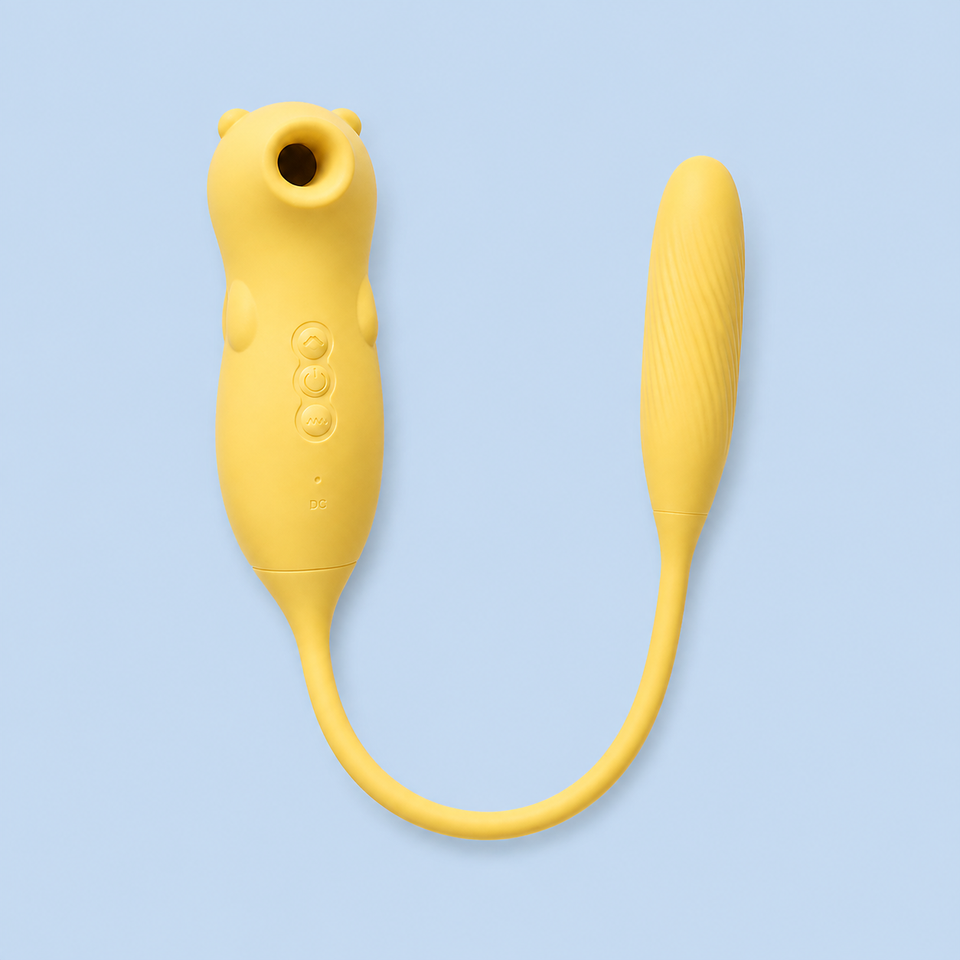 Flexible dual-ended clitoral stimulator